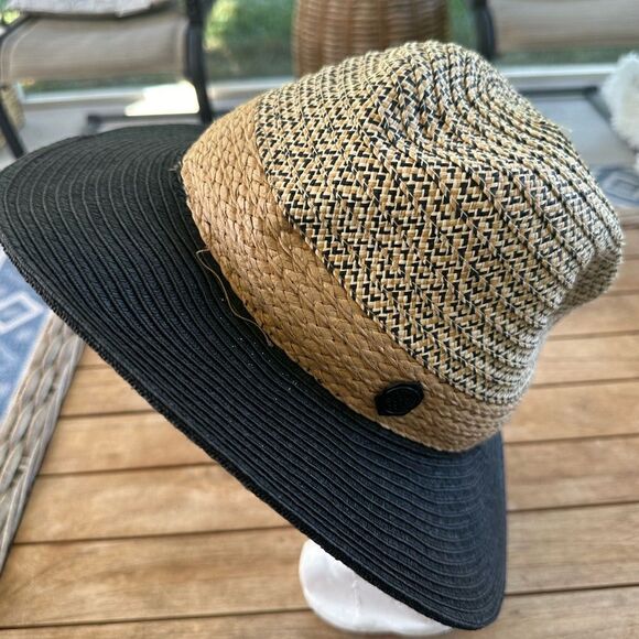 Vince Camuto Straw Sun Hat O/S - Picture 2 of 6